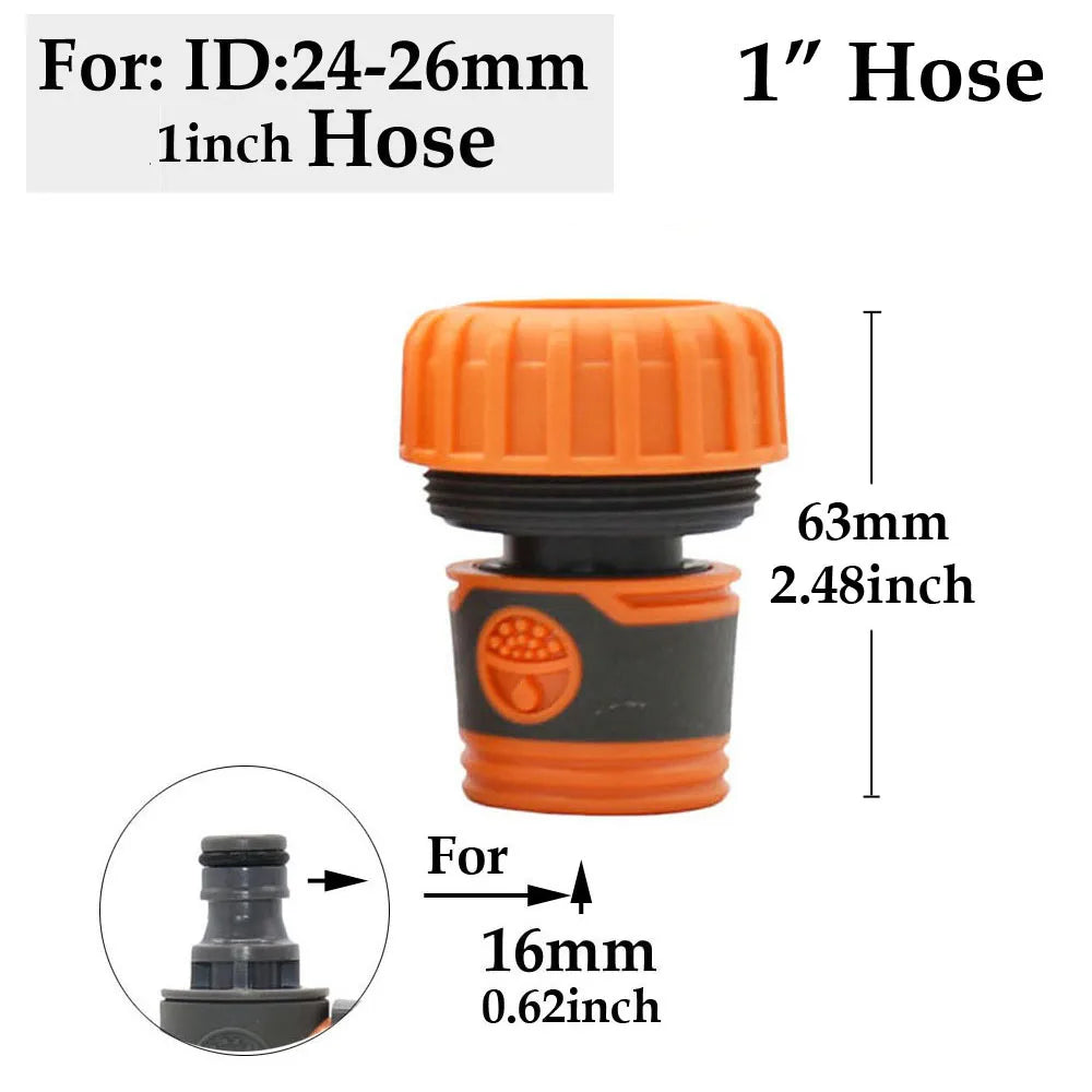 1/2'' 3/4'' 1'' Tap Hose Quick Connecter Valve Nipple OD16mm 20mm 32MM Garden Hose Waterstop Fittings Watering Gun Adapter