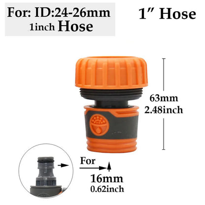 1/2'' 3/4'' 1'' Tap Hose Quick Connecter Valve Nipple OD16mm 20mm 32MM Garden Hose Waterstop Fittings Watering Gun Adapter