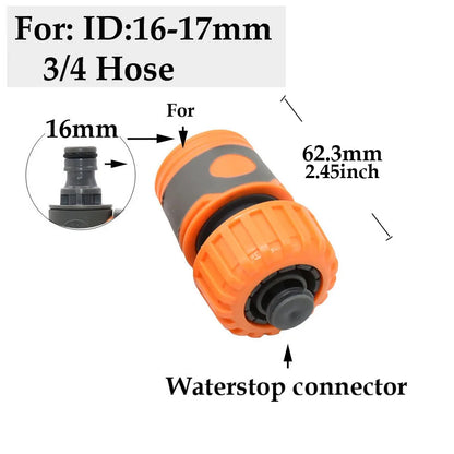 1/2'' 3/4'' 1'' Tap Hose Quick Connecter Valve Nipple OD16mm 20mm 32MM Garden Hose Waterstop Fittings Watering Gun Adapter