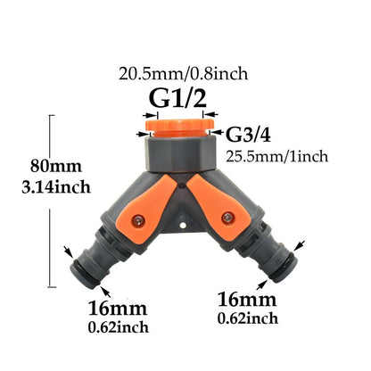 1/2'' 3/4'' 1'' Tap Hose Quick Connecter Valve Nipple OD16mm 20mm 32MM Garden Hose Waterstop Fittings Watering Gun Adapter