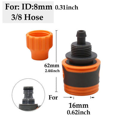 1/2'' 3/4'' 1'' Tap Hose Quick Connecter Valve Nipple OD16mm 20mm 32MM Garden Hose Waterstop Fittings Watering Gun Adapter