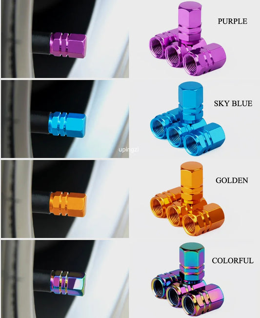 Aluminum Alloy Car Wheel Tire Valve Caps